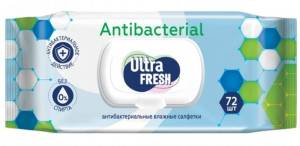 Салфетки влажные Ultra Fresh Antibacteriall №72