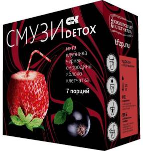 Смузи СК Detox мята, клубника, черная смородина, яблоко 7 пакетиков